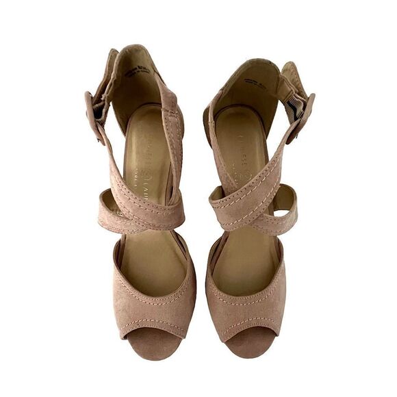 Chinese Laundry Tan Riddle Open Toe Platform Heels size 8 - Picture 12 of 12